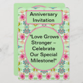 Invitation L'amour devient plus fort : Célébrer une étape spé (Devant / Derrière)