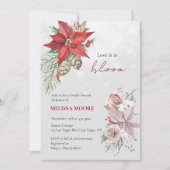 Invitation L'Amour D'Hiver Est En Fête des mariées De Fleur P (Devant)