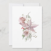 Invitation L'Amour D'Hiver Est En Fête des mariées De Fleur P (Dos)