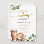 Invitation L'amour du café brasse la Fête des mariées (Devant)