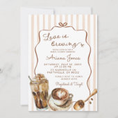 Invitation L'amour du café brasse la Fête des mariées (Devant)