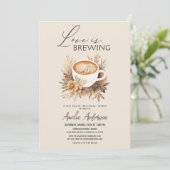 Invitation L'amour du café brasse la Fête des mariées chic Bo (Debout devant)