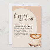 Invitation L'amour du café brasse la Fête des mariées d'arc (Devant)