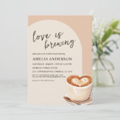 Invitation L'amour du café brasse la Fête des mariées d'arc (Debout devant)