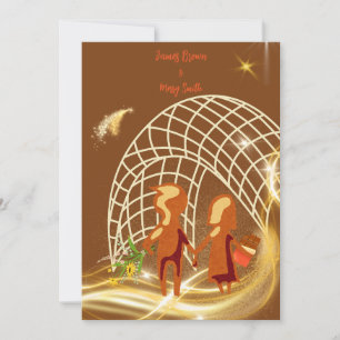 Invitation L'amour du chocolat sous les étoiles mariage