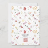Invitation L'amour du code QR est en fleurs Fête de mariage r (Dos)