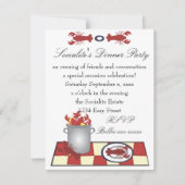 Invitation L'amour du homard (Devant)