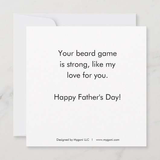 Invitation L'amour d'un père (Dos)