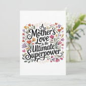 Invitation L'amour d'une mère est la superpuissance ultime (Debout devant)