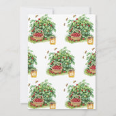 Invitation L'Amour Élégant Est Doux Berry Fête des mariées ve (Dos)