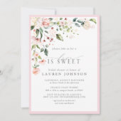 Invitation L'Amour Élégant Est Une Fête des mariées Florale R (Devant)