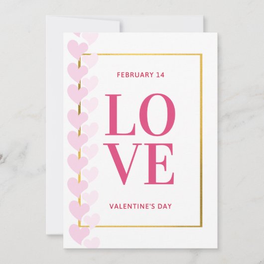 Invitation L'amour en fleur (Devant)