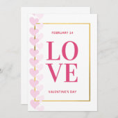 Invitation L'amour en fleur (Devant / Derrière)