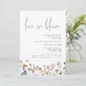 Invitation L'amour en fleur Fête des mariées de fleurs sauvag (Debout devant)