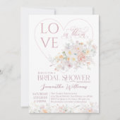 Invitation L'amour en fleur Fête des mariées Fleur sauvage do (Devant)