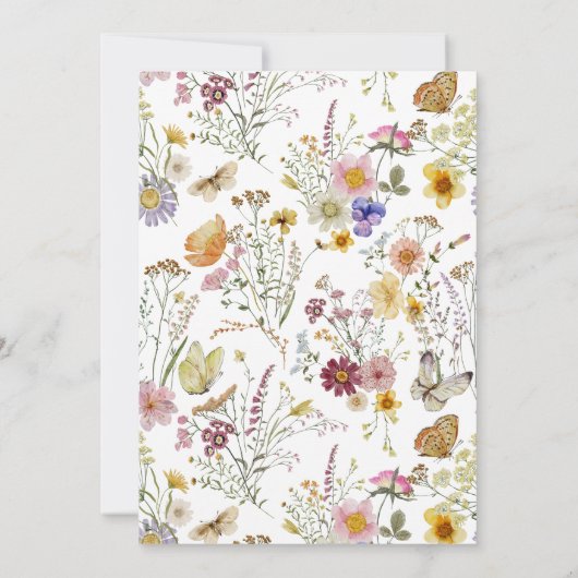 Invitation L'amour en Fleur sauvage en fleurs Fête des mariée (Dos)