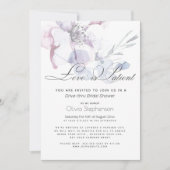 Invitation L'amour en fleurs est patient Fête de mariage Driv (Devant)