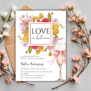 Invitation L'amour en fleurs Fête de mariage Rose d'été