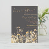 Invitation L'amour en fleurs Fête des mariées Fleur sauvage (Debout devant)