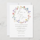 Invitation L'amour en fleurs Fête des mariées verte Fleur sau (Devant)