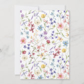 Invitation L'amour en fleurs Fête des mariées verte Fleur sau (Dos)