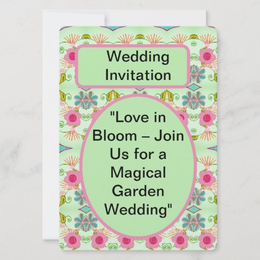 Invitation L'amour en fleurs : rejoignez-nous pour un événeme (Devant)