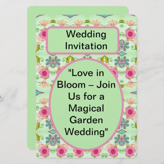 Invitation L'amour en fleurs : rejoignez-nous pour un événeme (Devant / Derrière)