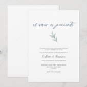 Invitation L'amour Espagnol est Patient Changement de Date de (Devant / Derrière)