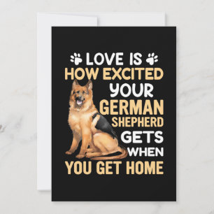 Invitation L'amour est à quel point votre berger allemand est