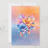 Invitation L'amour est amour Rainbow Floral Brunch & Bubbly (Dos)