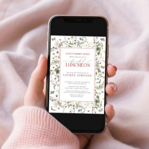 Invitation L'Amour Est Berry Sweet Élégant Floral Bridal Lunc