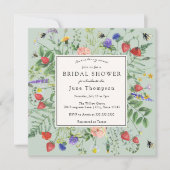 Invitation L'amour est Berry Sweet Fleur sauvage Fête des mar (Devant)