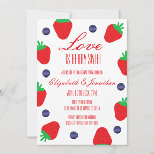 Invitation L'amour est Berry Sweet Fruit Engagement