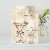 Invitation L'amour est brasser Martini Parties scintillant co (Debout devant)