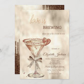 Invitation L'amour est brasser Martini Parties scintillant co (Devant / Derrière)