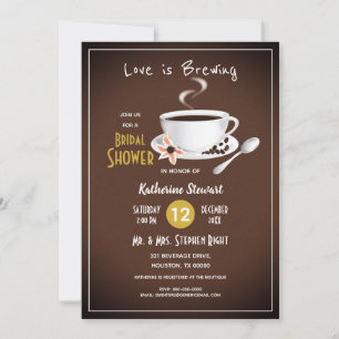 Invitation L'Amour est Café Mariage Brewing