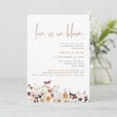 Invitation L'amour est dans Bloom Fall Fleur sauvage Wedding  (Debout devant)