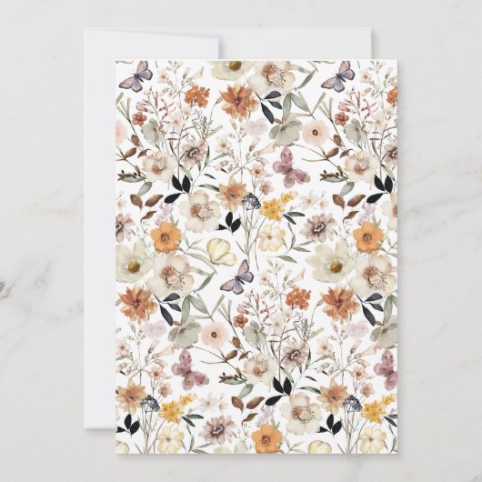 Invitation L'amour est dans Bloom Fall Fleur sauvage Wedding  (Dos)