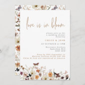 Invitation L'amour est dans Bloom Fall Fleur sauvage Wedding  (Devant / Derrière)