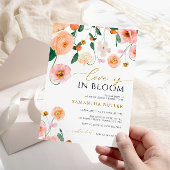 Invitation L'amour est dans Bloom Poppies Fleurs Fête des mar