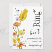 Invitation L'amour est dans Bloom Ring Hunt Fête des mariées  (Devant)