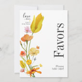 Invitation L'amour est dans Bloom Spring Fête des mariées Fav (Dos)