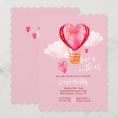 Invitation L'amour est dans la Fête des mariées aérienne (Devant / Derrière)