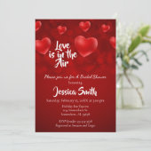 Invitation L'amour est dans la Fête des mariées aérienne (Debout devant)