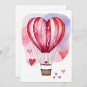 Invitation L'amour est dans la Fête des mariées aérienne (Devant / Derrière)