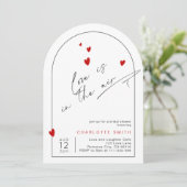 Invitation L'amour est dans la Fête des mariées Air Modern Ar (Debout devant)