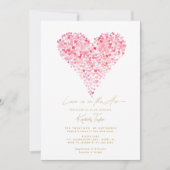 Invitation L'amour est dans la Fête des mariées Air Pink Hear (Devant)