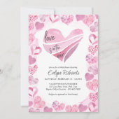 Invitation L'amour est dans la Fête des mariées Air Pink Love (Devant)