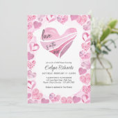 Invitation L'amour est dans la Fête des mariées Air Pink Love (Debout devant)