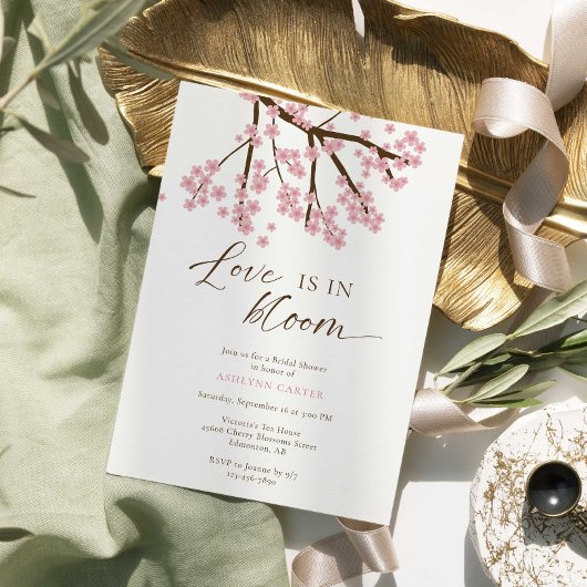 Invitation L'amour est dans la Fête des mariées Bloom Cherry